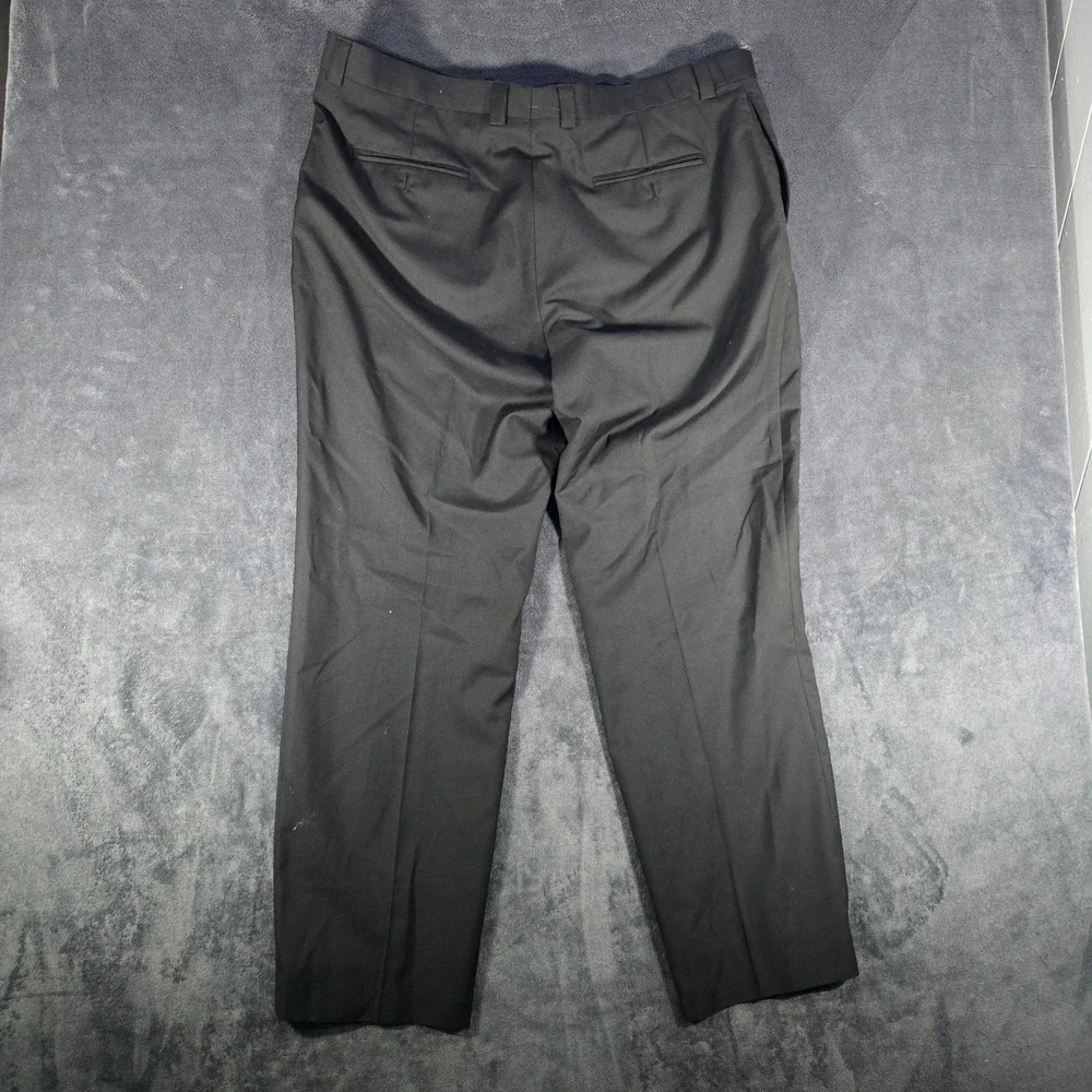Pronto Uomo Dress Pants Black Straight Leg‎ Career Casual Size 42x32